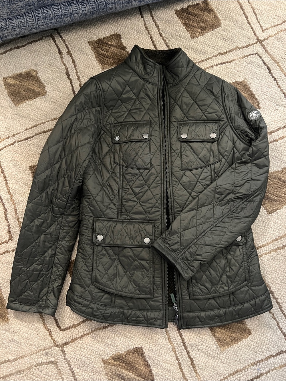 Quilted Women's Barbour (South Shields) Jacket in Olive Green